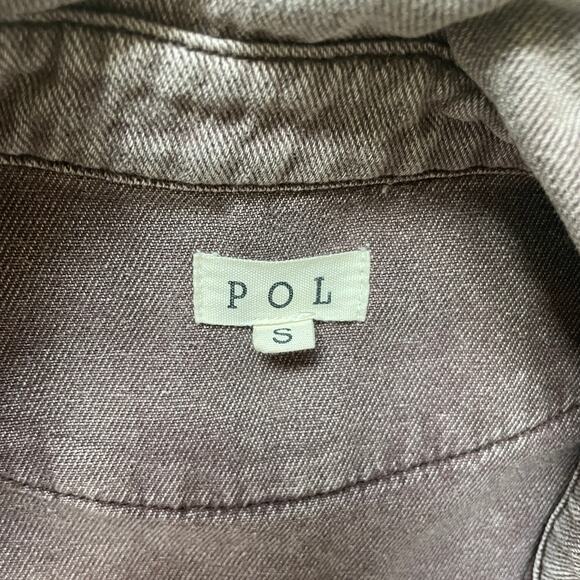 Rare POL Aztec Shacket M | Western Patchwork Jacket, Fringe Hem, Oversized Fit - Picture 5 of 6